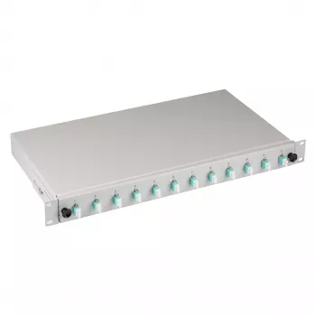 EFB-Elektronik Splice Box LC 50/125µm OM3 Extractable, 24 Pigtails Pre-terminated / 12 Couplings