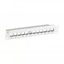 EFB Elektronik 10-Zoll 12-Port Keystone Patchpanel, Grau (RAL 7035)