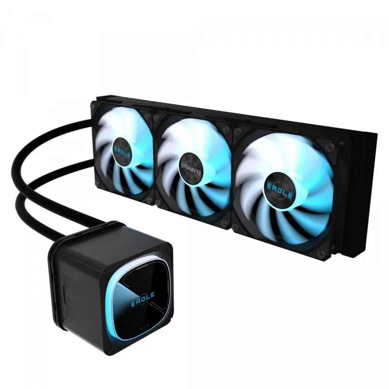 GIGABYTE EAGLE 360 AIO Flüssigkeits-CPU-Kühler, 360mm Radiator, 3x 120mm Lüfter, ARGB, LGA1700/AM5