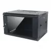ALLNET 19 inch Wandgehäuse 6U 1-teilig 600mm Tiefe Schwarz zerlegt als Bausatz SMA-Serie