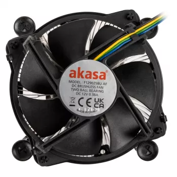 Akasa AK-CC6606BP01 Low Profile CPU-Kühler - Sockel LGA 1700, 63,2 mm hoch, 92-mm-Lüfter, Schwarz