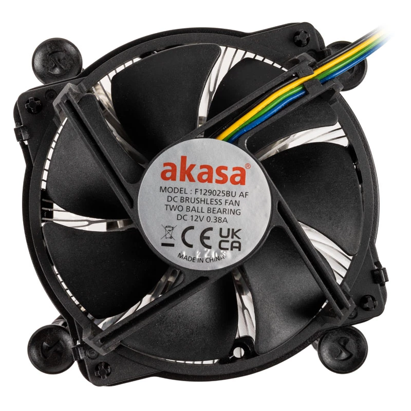 Akasa AK-CC6606BP01 Low Profile CPU-Kühler - Sockel LGA 1700, 63,2 mm hoch, 92-mm-Lüfter, Schwarz