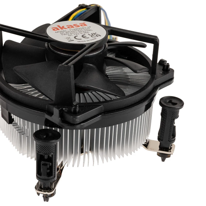 Akasa AK-CC6606BP01 Low Profile CPU-Kühler - Sockel LGA 1700, 63,2 mm hoch, 92-mm-Lüfter, Schwarz