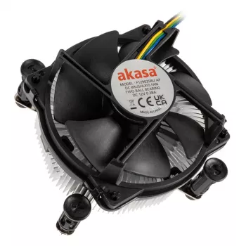 Akasa AK-CC6606BP01 Low Profile CPU-Kühler - Sockel LGA 1700, 63,2 mm hoch, 92-mm-Lüfter, Schwarz