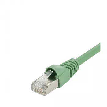 Telegärtner MP8 FS 600 Patchkabel RJ45 Stecker auf RJ45 Stecker 0,5m SFTP Cat.7 Grün