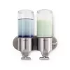 Simplehuman BT1028 Doppelspender mit Wandhalterung, gebürsteter Edelstahl