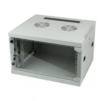 ALLNET 19 Zoll Wandgehäuse 6U 1-teilig Lichtgrau SMQ Serie