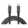 GoodConnections USB-C 4.0 (ST-ST) 1m Geflochtenes Kabel 100W 8K 30Hz Anthrazit