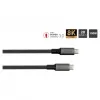 GoodConnections USB-C 4.0 (ST-ST) 1m Geflochtenes Kabel 100W 8K 30Hz Anthrazit