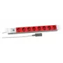 EFB Elektronik Koop PROFIversal Power Strip (Rack-Mountable) - 8 x Schuko-Steckdosen, IEC C14-Eingang, 250 V, 10 A, 2500 W, 1U, Schwarz