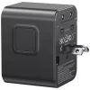 USAMS Reiseadapter CC308 17W 4in1 US/AU/EU/UK Schwarz