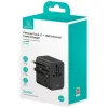 USAMS Reiseadapter CC308 17W 4in1 US/AU/EU/UK Schwarz