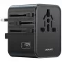 USAMS Reiseadapter CC308 17W 4in1 US/AU/EU/UK Schwarz