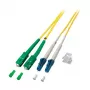 EFB Elektronik ECOFIBER Glasfaser-Patchkabel SC/APC Singlemode OS2 Duplex 2m LSZH Gelb