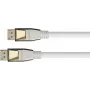 GOOD CONNECTIONS PREMIUM DisplayPort 2.0 Kabel, 54 Gbit/s, UHBR 13.5, 4K @240Hz / 8K @60Hz, Vollmetall-Stecker, Kupfer, 2m Weiß