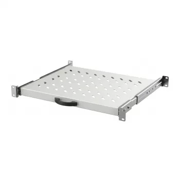 EFB-Elektronik 19 inch 1U Ausziehbares Regal, verstellbare Tiefe 550-630 mm, Tragfähigkeit 30 kg, Regaltiefe 800 mm, RAL 7035 Lichtgrau