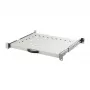 EFB-Elektronik 19 inch 1U Ausziehbares Regal, verstellbare Tiefe 550-630 mm, Tragfähigkeit 30 kg, Regaltiefe 800 mm, RAL 7035 Lichtgrau