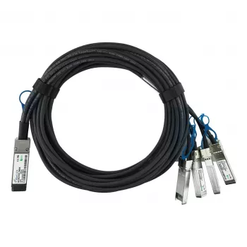 BlueOptics Intel XXV4DACBL1M Kompatibles BlueLAN Passives 100GBASE-CR4 QSFP28 auf 4x25GBASE-CR SFP28 Direct Attach Breakout-Kabel, 1m, AWG26