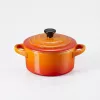 Le Creuset Steinzeug-Set mit 4 Petit Casseroles 10x5cm Volcanic