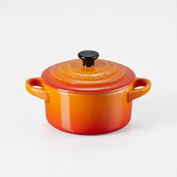 Le Creuset Steinzeug-Set mit 4 Petit Casseroles 10x5cm Volcanic