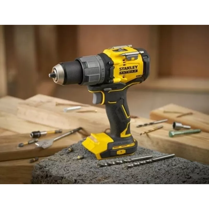 STANLEY FATMAX SFMCD726D2T 18V Bürstenloser Akku-Schlagbohrschrauber (2x 2,0Ah Akkus, Ladegerät, TSTAK-Koffer)