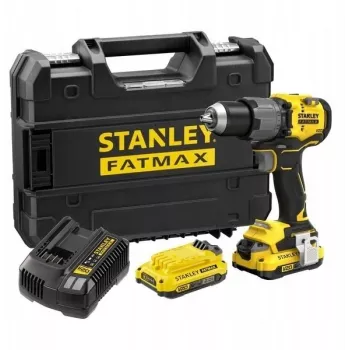 STANLEY FATMAX SFMCD726D2T 18V Bürstenloser Akku-Schlagbohrschrauber (2x 2,0Ah Akkus, Ladegerät, TSTAK-Koffer)
