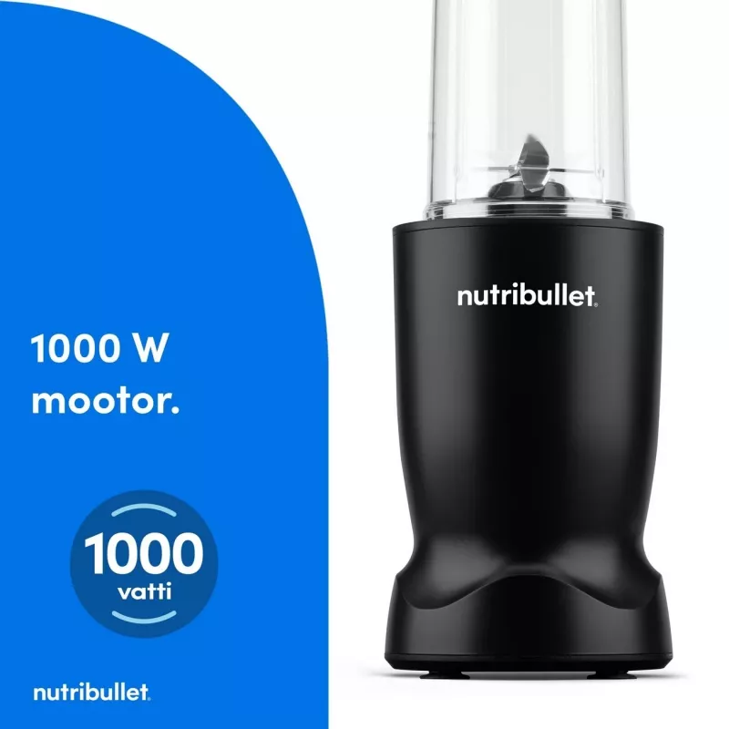 Nutribullet NBT1006MB Turbo 1000 W Mixer, Matt Schwarz
