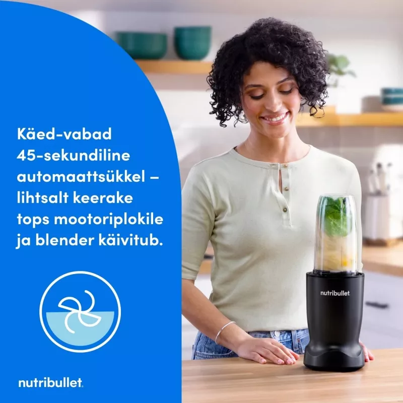 Nutribullet NBT1006MB Turbo 1000 W Mixer, Matt Schwarz