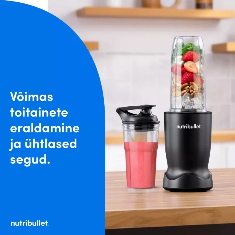 Nutribullet NBT1006MB Turbo 1000 W Mixer, Matt Schwarz