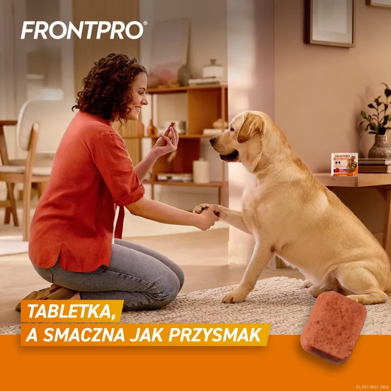 FRONTPRO Floh- und Zeckentabletten für Hunde (25-50 kg) - 3x 136 mg Afoxolaner Kautabletten