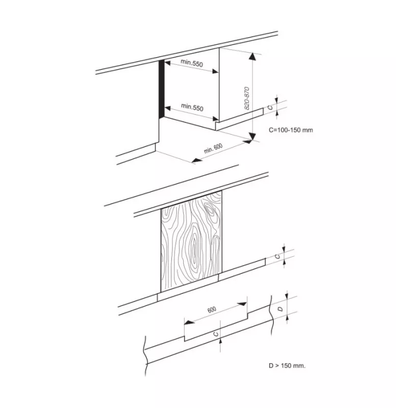 MPM-100-CJI-19 Einbau-Kühl-Gefrierkombination, 88 L, Weiß, Energieklasse F