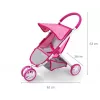 MILLY MALLY Puppenwagen Susie Prestige - Pink/Grau/Weiß