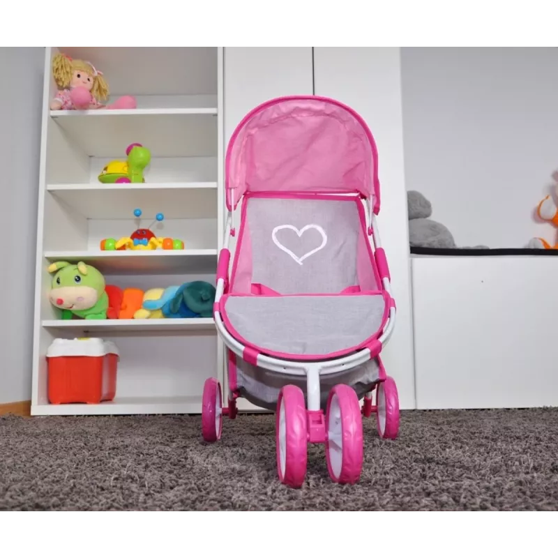 MILLY MALLY Puppenwagen Susie Prestige - Pink/Grau/Weiß