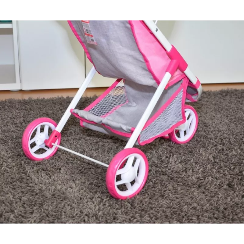 MILLY MALLY Puppenwagen Susie Prestige - Pink/Grau/Weiß