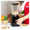 MPM MBL-37 Mixer, 500 W, 1,5 L Glasbehälter, Edelstahlklinge, 2 Geschwindigkeiten, Pulsfunktion, Eiszerkleinerung, Schwarz