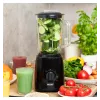 MPM MBL-37 Mixer, 500 W, 1,5 L Glasbehälter, Edelstahlklinge, 2 Geschwindigkeiten, Pulsfunktion, Eiszerkleinerung, Schwarz