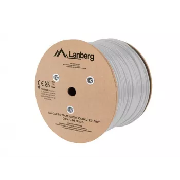 LANBERG SFTP Cat.5e 305m Solid Copper LSZH Netzwerkkabel Grau