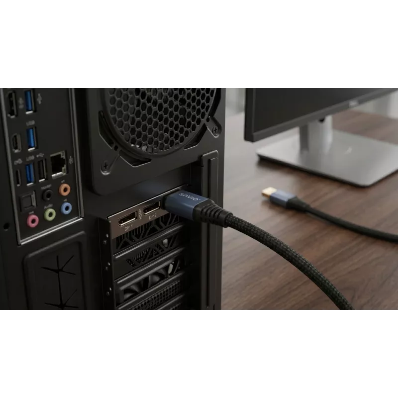 SAVIO CL-209 DisplayPort 2.1 Kabel 1m Schwarz