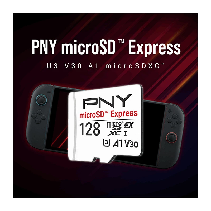 PNY 128GB microSDXC Express Card UHS-I U3 V30 A1 mit SD-Adapter