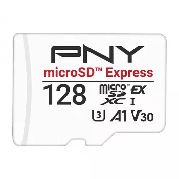 PNY 128GB microSDXC Express Card UHS-I U3 V30 A1 mit SD-Adapter