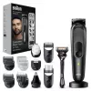 Braun MGK7491 17-in-1 Multi-Grooming Style Kit, Schwarz/Silber, kabellos, Li-Ion, 100 min Laufzeit