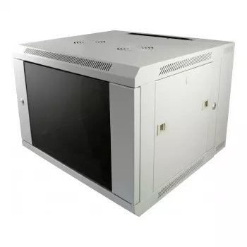 ALLNET 19 Zoll Wandgehäuse 12U 1-teilig Tiefe 450mm Lichtgrau Flat Pack SMA Serie