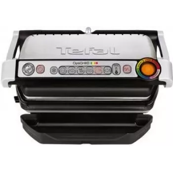 Tefal OptiGrill+ GC712D12 Elektrokontaktgrill, 2000W, 6 Automatikprogramme, Silber/Schwarz