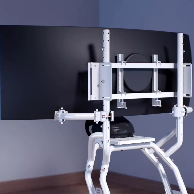 OPLITE ScreenLockPro Monitor-Sicherheitshalterung 45-57 Zoll R8/S8 Weiß