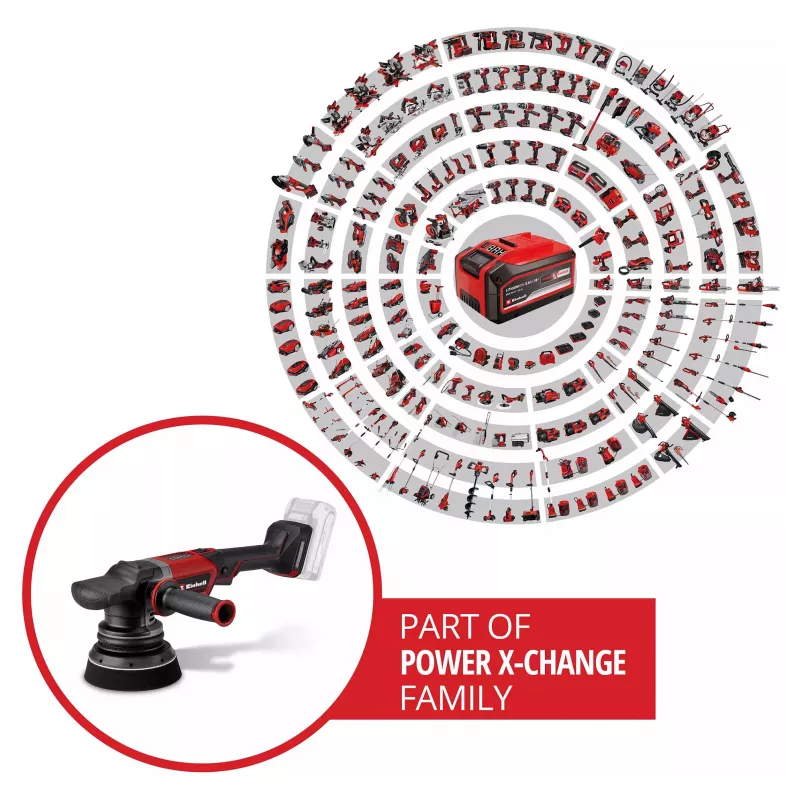 EINHELL Professional Akku-Exzenterschleifer CP-EP 18/125 Li BL-Solo, 18V, 125mm, Rot/Schwarz, Bare Tool