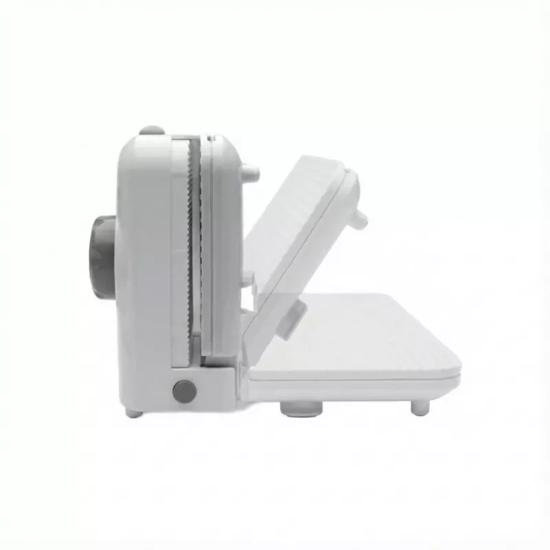 SMAPP 393.5 Elektrische Aufschnittmaschine, klappbar, 150 W, Edelstahlklinge, Weiß