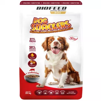 BIOFEED Dog Snackers Adult Medium & Large Beef Trockenfutter für Hunde 20 kg