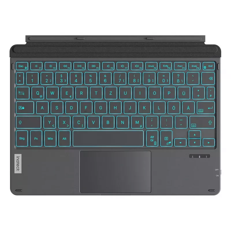 Inateck Surface Keyboard 02028 Grau Bluetooth 5.0 Hintergrundbeleuchtung QWERTY
