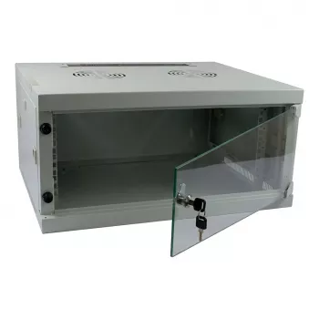 ALLNET 19 Zoll Wandgehäuse 12U W541/D445mm 1-teilig Lichtgrau SMQ Serie