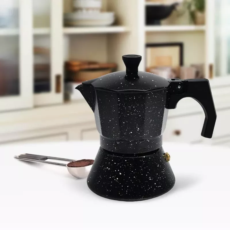 Maestro Granite MR-1667-3 Moka-Kaffeekocher 150ml 3 Tassen Grau